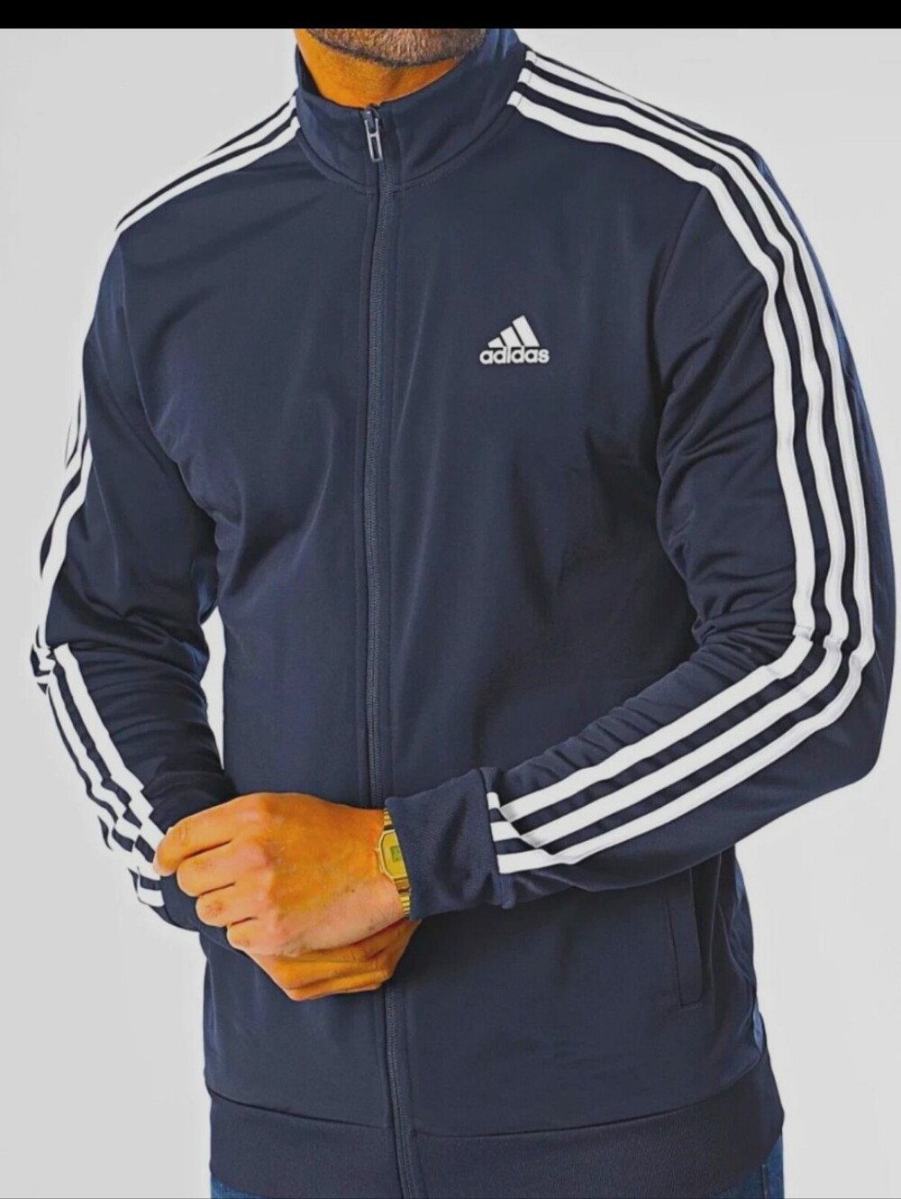 Adidas Men's 3-Stripe Tricot Track Jacket Size 2XL